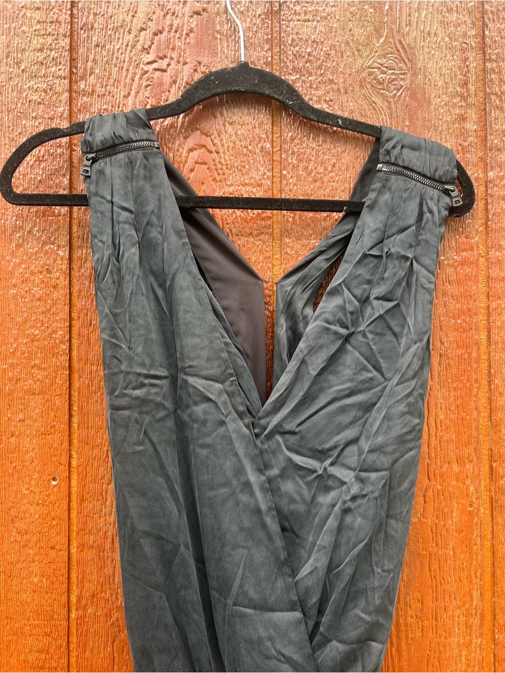 Alice + Olivia Black Plunge Twist Back Bodysuit Sz S Designer Night Out - Picture 4 of 8